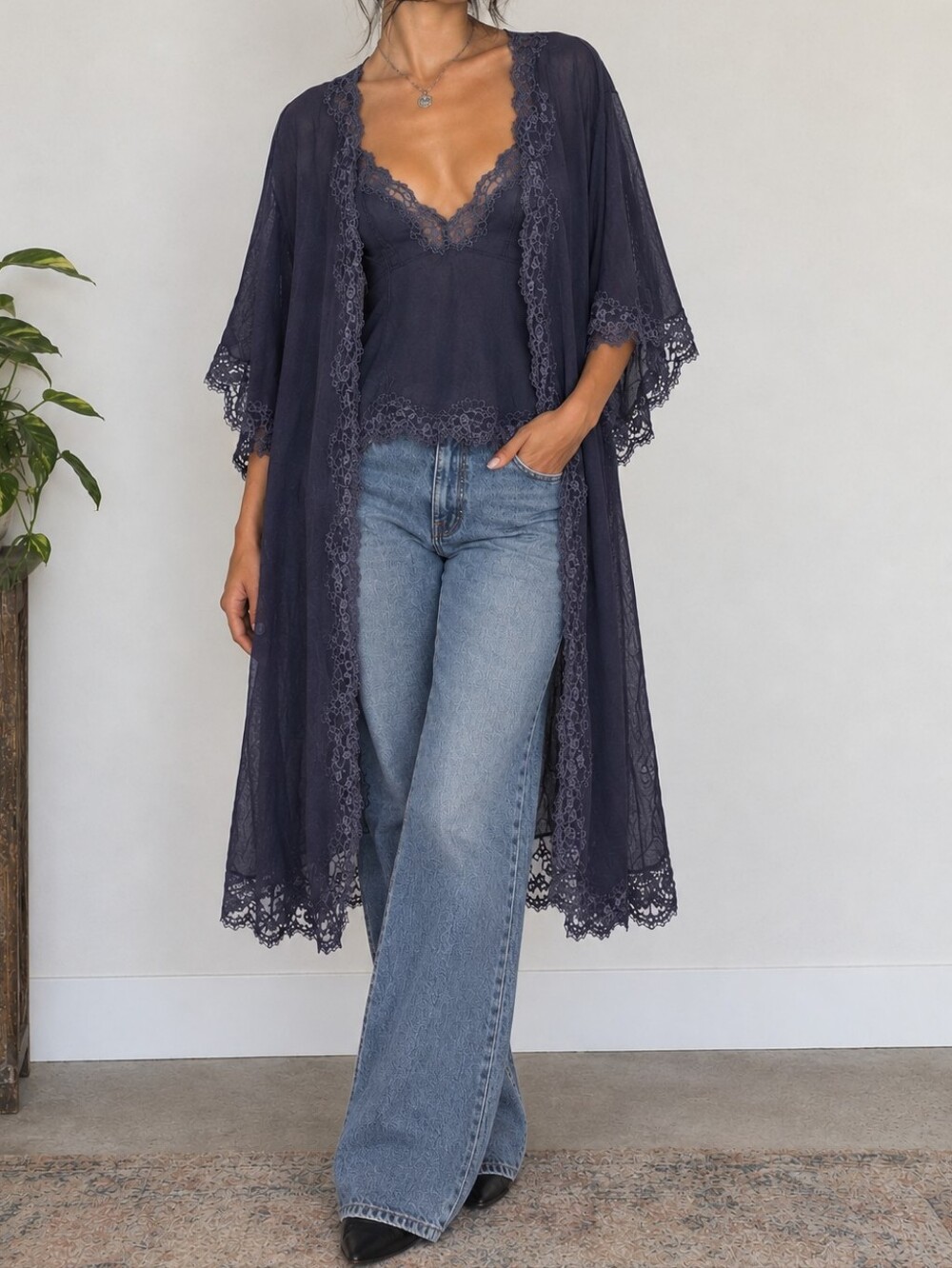 Delicates | Vintage Lace Top & Kimono | Two Piece Set | Bohemian | Whimsigoth |